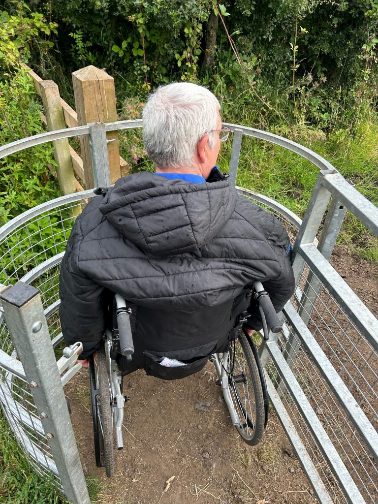 Disabled angler blocked by kissing gate